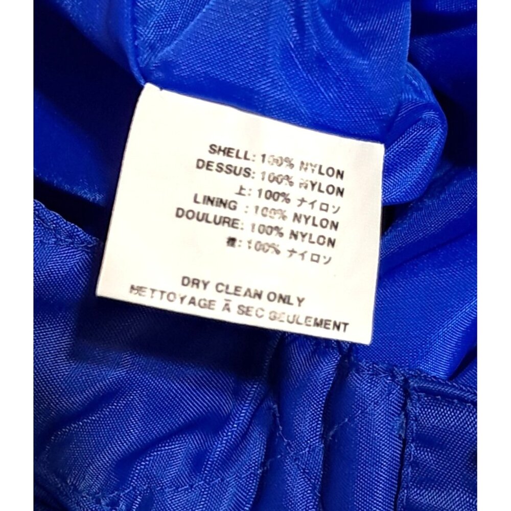 Vtg 80s Mellow Yellow Quilted Pants‎ Ski Snow Winter Womens T3 Blue - Picture 9 of 9